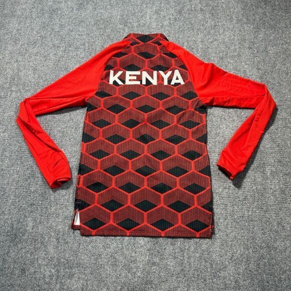 Nike Pro Elite Half Zip Jacket Womens XS Red Kenya Africa Pullover Track Running - Picture 2 of 11